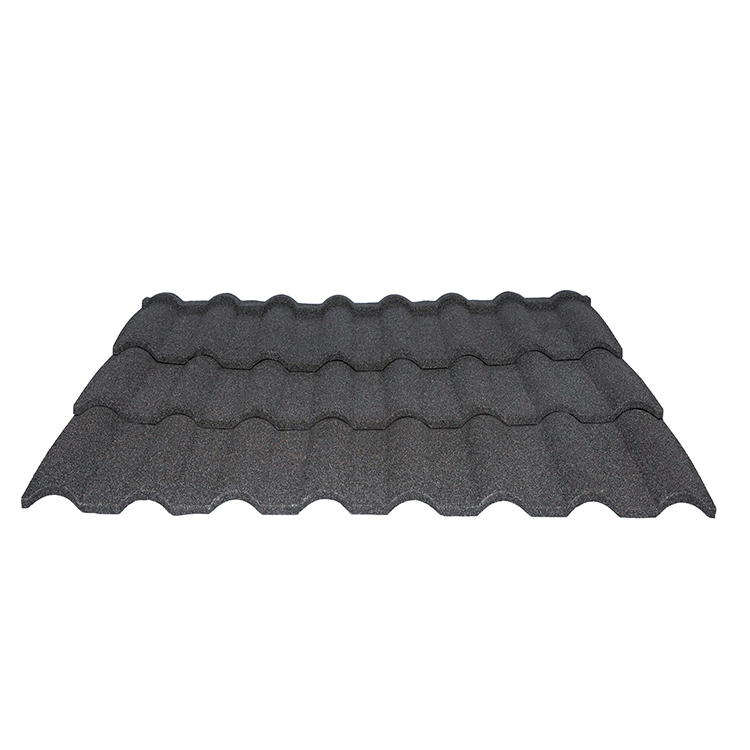 Rintangan Cuaca Batu Bersalut Jubin Bumbung Logam Ringan 0.25mm 0.3mm 0.4mm 0.45mm Jubin Milano Keluli